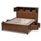 Baxton Studio Riko Transitional Walnut Wood Queen Size Platform Storage Bed 168-10722 - alternate 4
